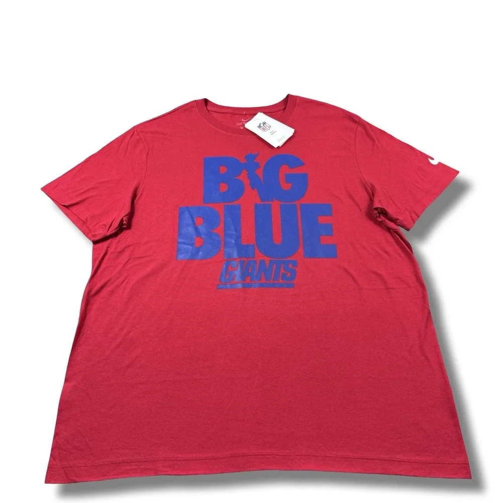 NWT Nike NFL New York Giants Red Hometown Collection Big Blue T-Shirt Mens Sz XL